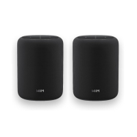 WiiM Sound Lite streaminghøyttaler med AI RoomFit, svart 2-pakning