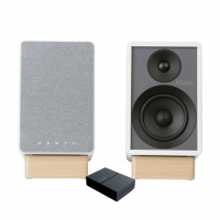 Onkyo GX-30ARC aktive stereohøyttalere, hvitt par med Atonemo Streamplayer