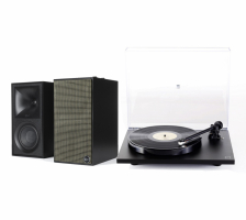 Klipsch The Fives Svart & Rega Planar 1 Carbon platespillerpakke