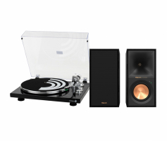 Dayton Audio TT-1BT svart & Klipsch Reference R-50PM platespillerpakke