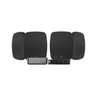 WiiM Amp med SC4B & 2 par Klipsch RSM-525 svarte utendørshøyttalere