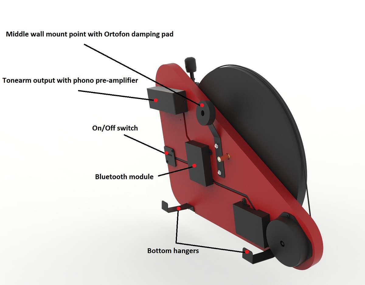 Pro-Ject VT-E BT vertikal vinylspiller med pickup og Bluetooth, hvit