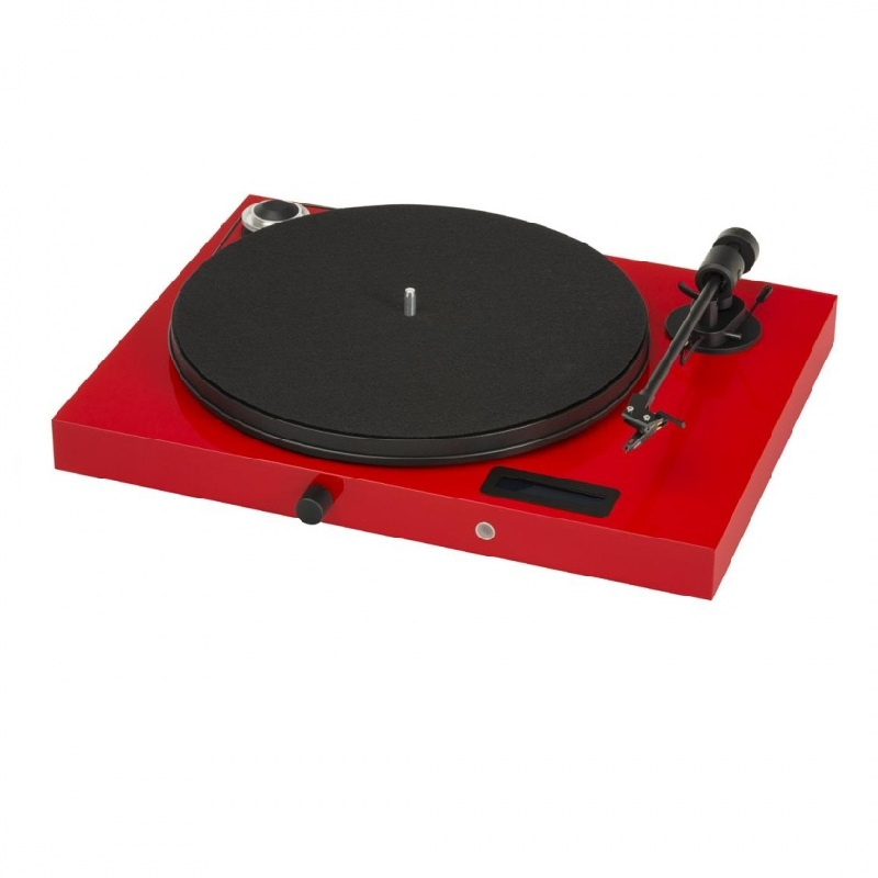 Pro-Ject Jukebox E1 vinylspiller med stereoforsterker og Bluetooth, rød