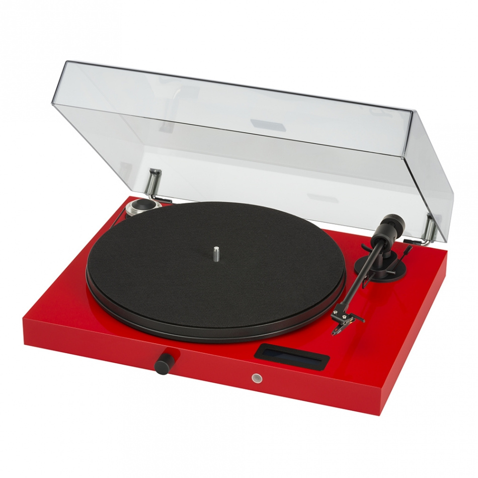 Pro-Ject Jukebox E1 vinylspiller med stereoforsterker og Bluetooth, rød