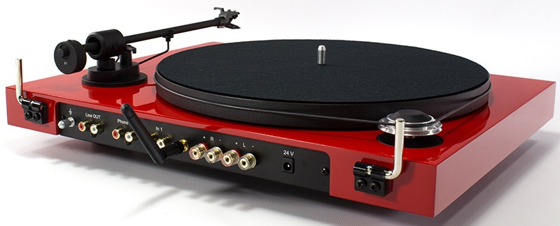 Pro-Ject Jukebox E1 vinylspiller med stereoforsterker og Bluetooth, rød