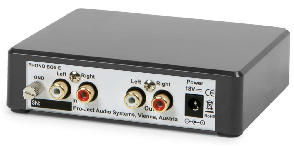 Pro-Ject Phono Box E, RIAA-trinn for platespiller svart