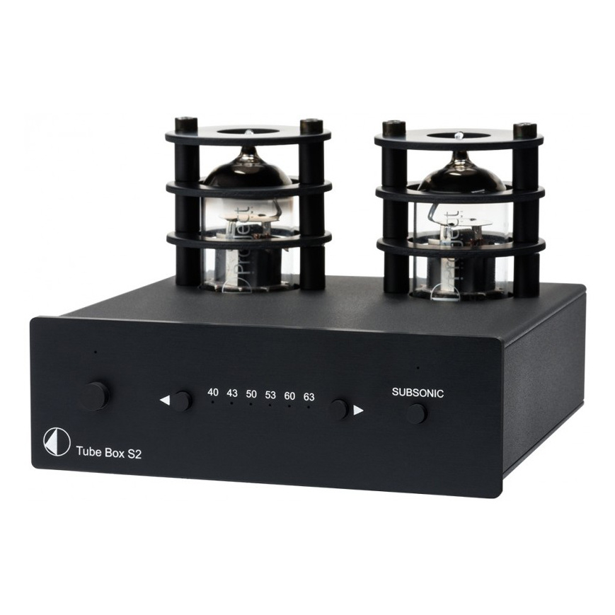 Pro-Ject Tube Box S2 rørbestykket RIAA-trinn for platespiller, svart