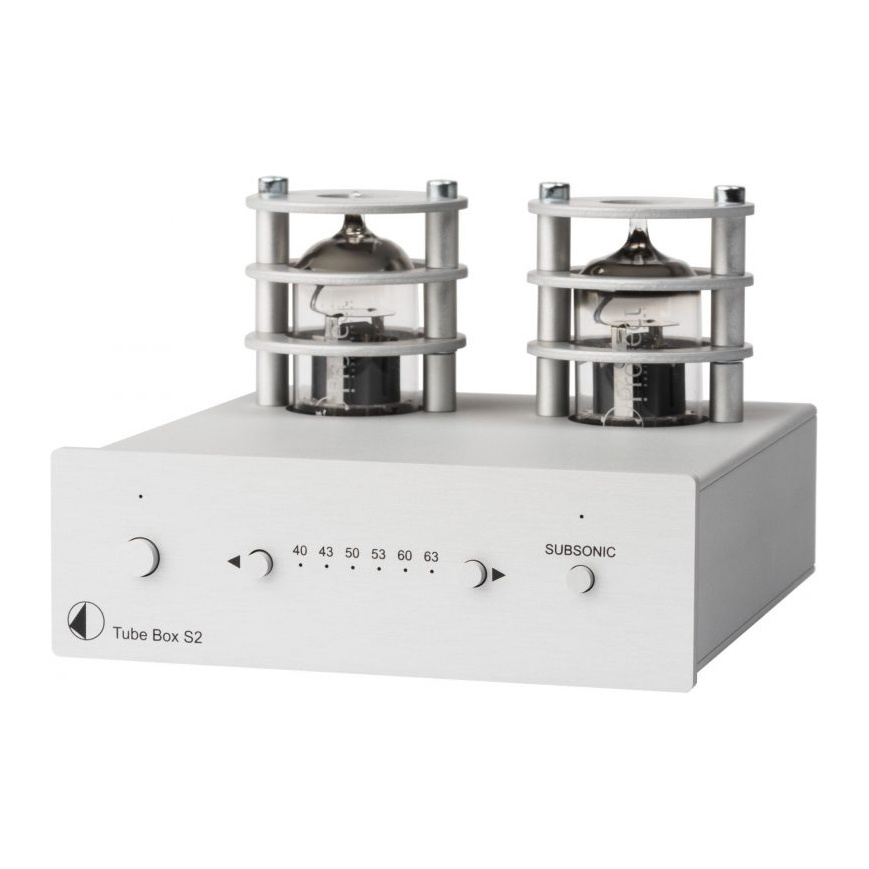 Pro-Ject Tube Box S2 rørbestykket RIAA-trinn for platespiller, sølv
