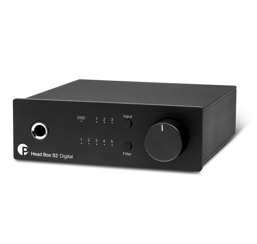 Pro-Ject Head Box S2 Digital hodetelefonforsterker med DAC & forforsterkerutgang, svart