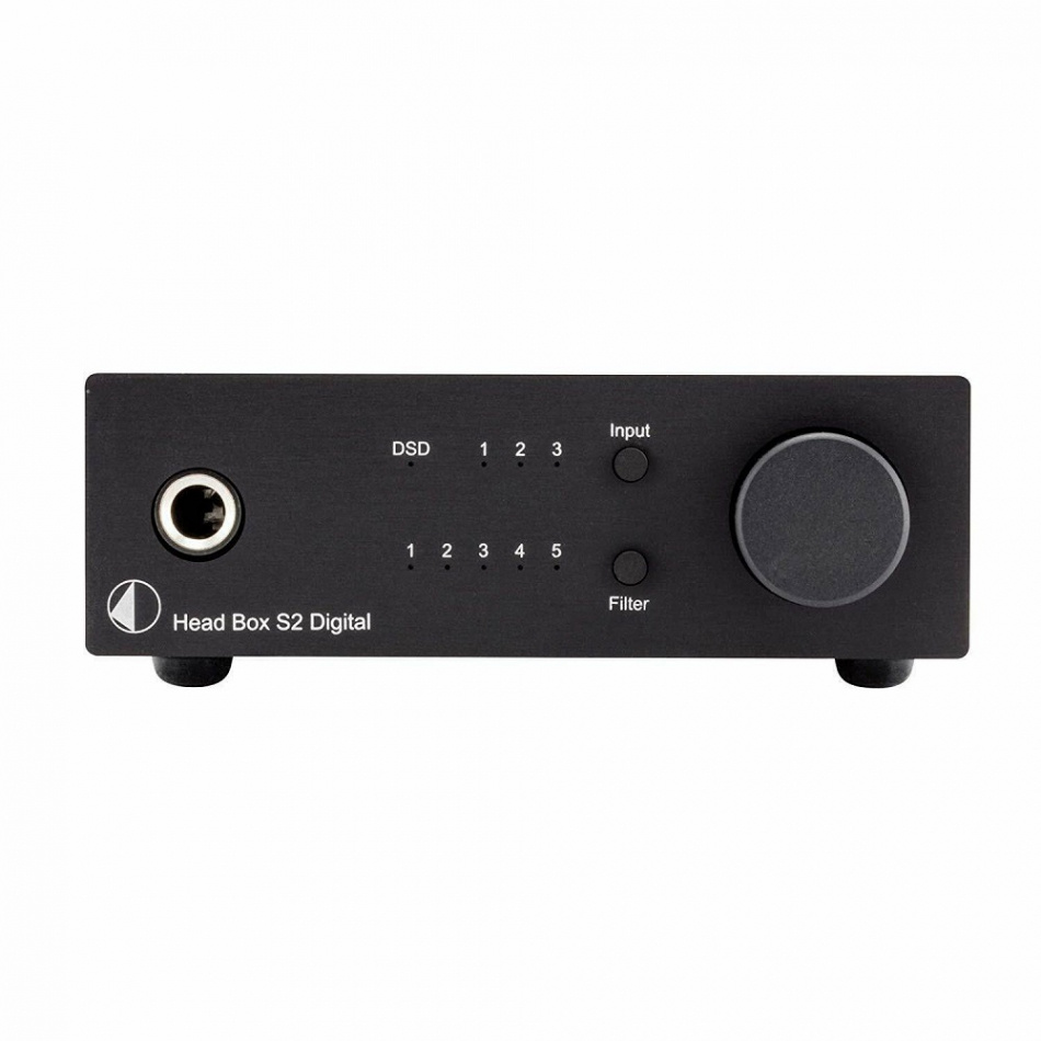 Pro-Ject Head Box S2 Digital hodetelefonforsterker med DAC & forforsterkerutgang, svart