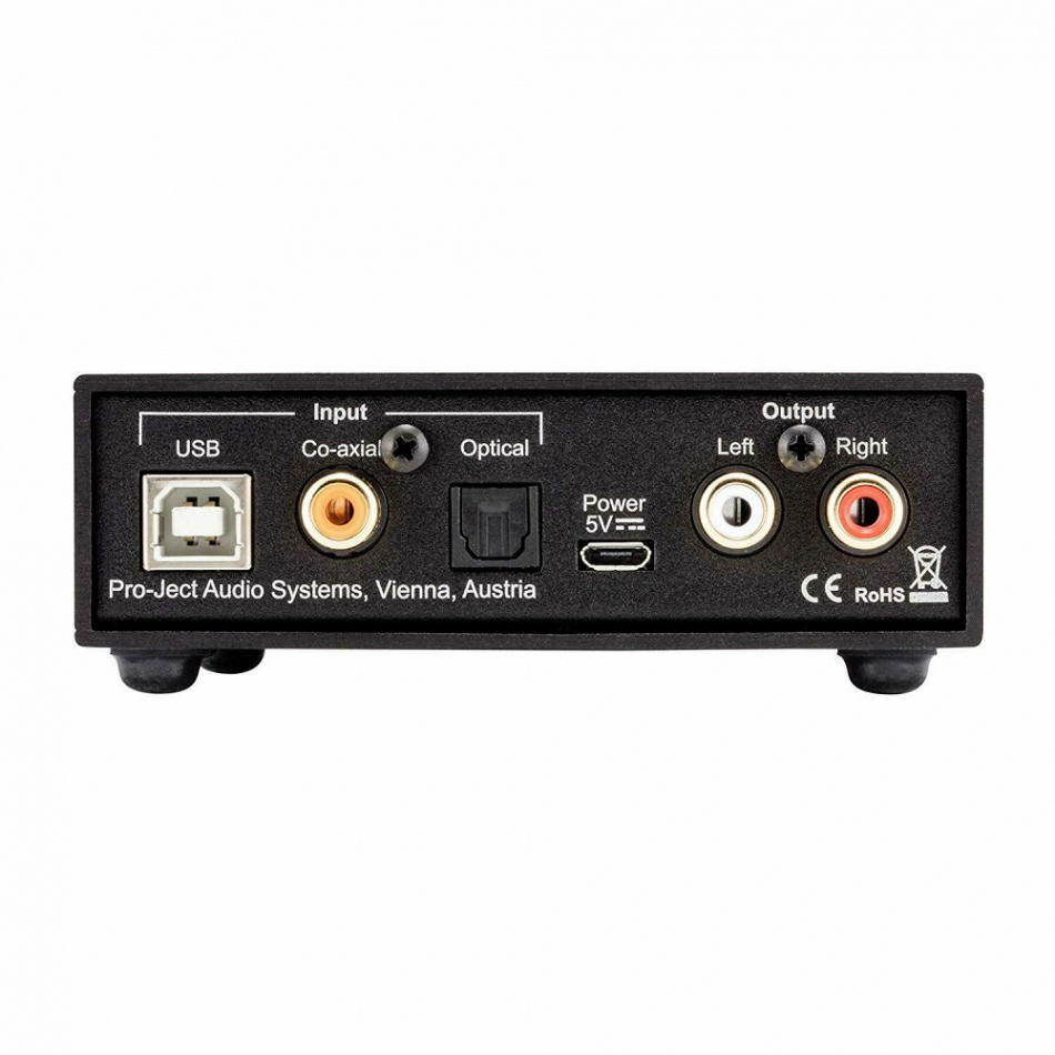 Pro-Ject Head Box S2 Digital hodetelefonforsterker med DAC & forforsterkerutgang, svart
