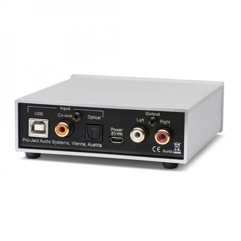 Pro-Ject Head Box S2 Digital hodetelefonforsterker med DAC & forforsterkerutgang, sølv