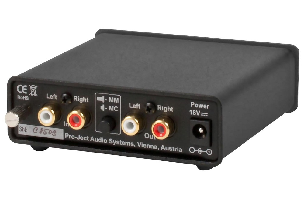 Pro-Ject Phono Box, RIAA-trinn for platespiller svart