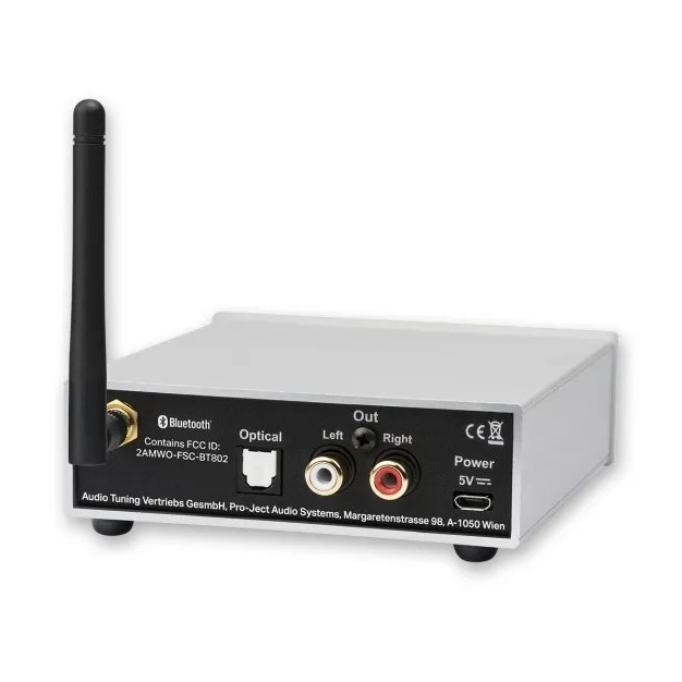 Pro-Ject BT Box S2 HD kompakt Bluetooth-mottaker, sølv