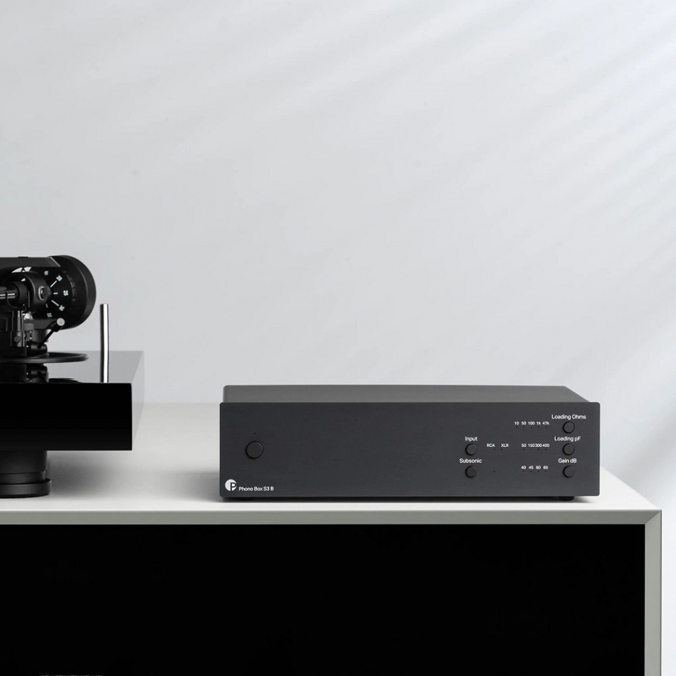 Pro-Ject Phono Box S3 B RIAA-trinn med mini-XLR, svart