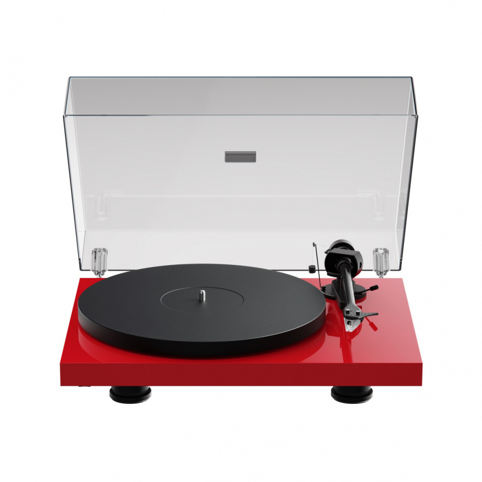 Pro-Ject Debut EVO 2 platespiller med Pick-It MM EVO-pickup, pianoblank rød