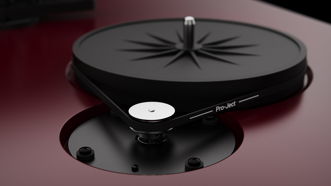 Pro-Ject Debut EVO 2 platespiller med Pick-It MM EVO-pickup, matt vinrød