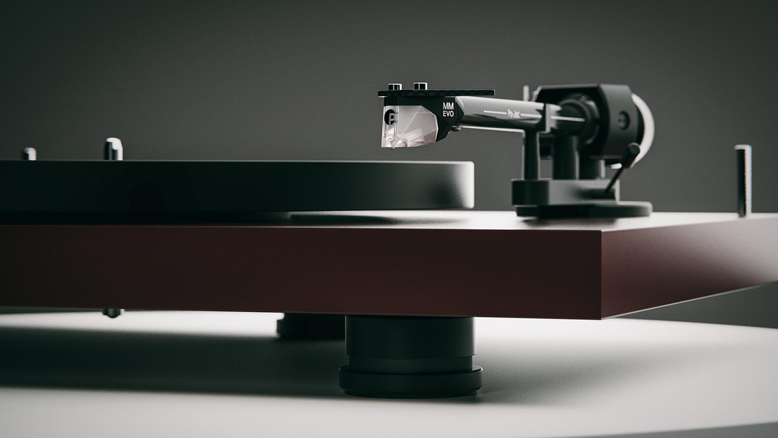 Pro-Ject Debut EVO 2 platespiller med Pick-It MM EVO-pickup, matt vinrød