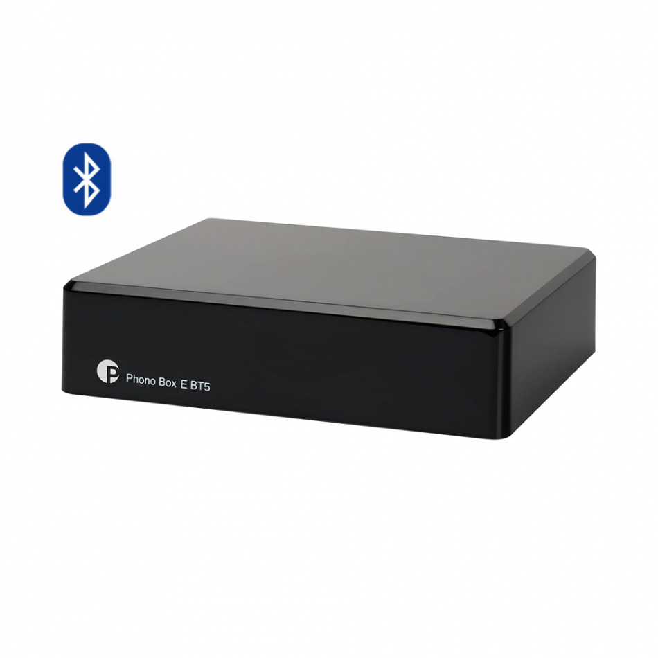 Pro-Ject Phono Box E BT5, RIAA-trinn med Bluetooth for platespiller svart