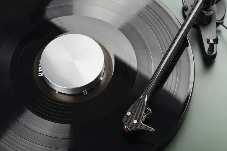 Pro-Ject Record Puck E, platepuck 190 gram for platespiller sølv