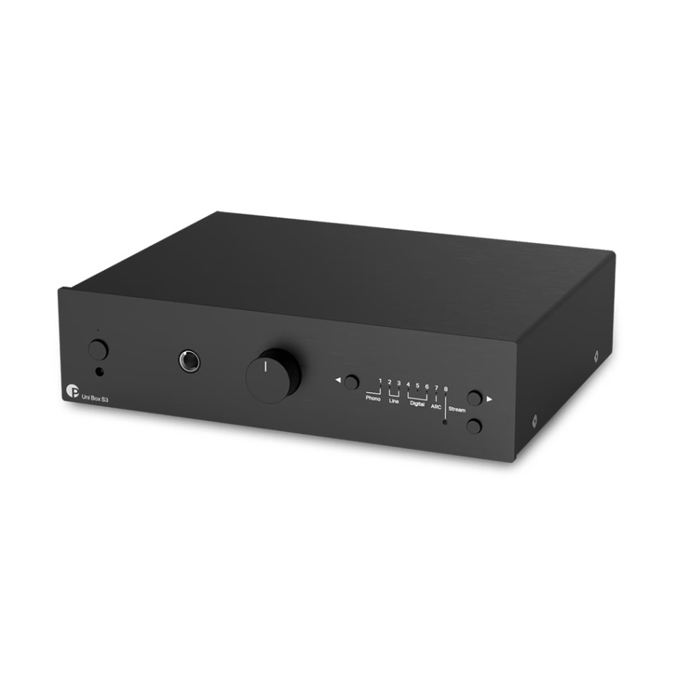Pro-Ject Uni Box S3 streamingforsterker med HDMI & RIAA, svart