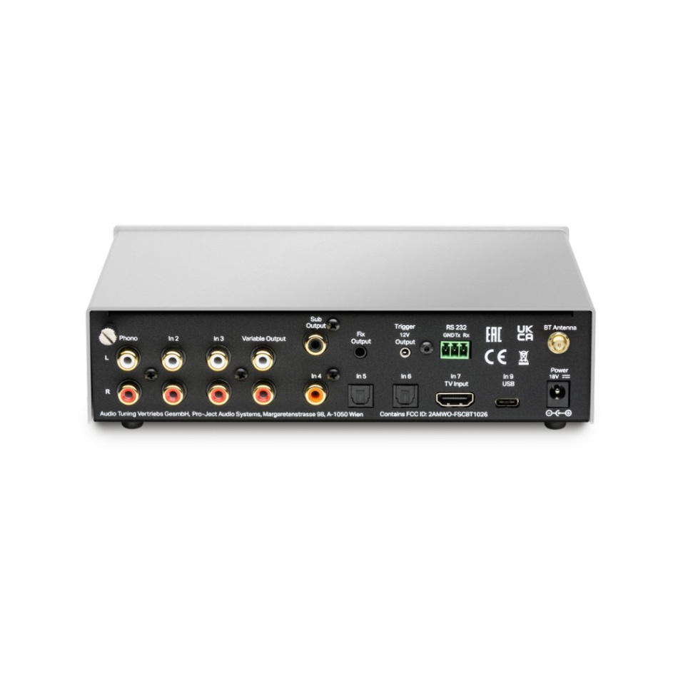 Pro-Ject Pre Box S3 kompakt forforsterker med Bluetooth & DAC, sølv