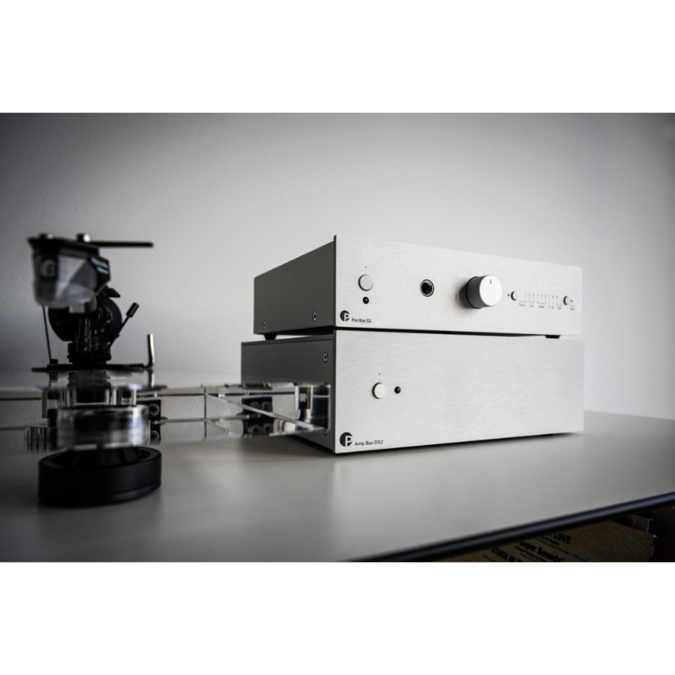 Pro-Ject Pre Box S3 kompakt forforsterker med Bluetooth & DAC, sølv