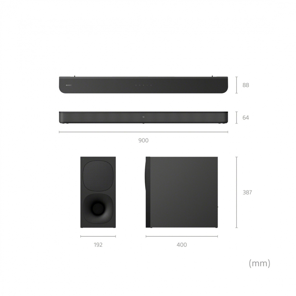 Sony HT-S400 soundbar med trådløs subwoofer & Bluetooth