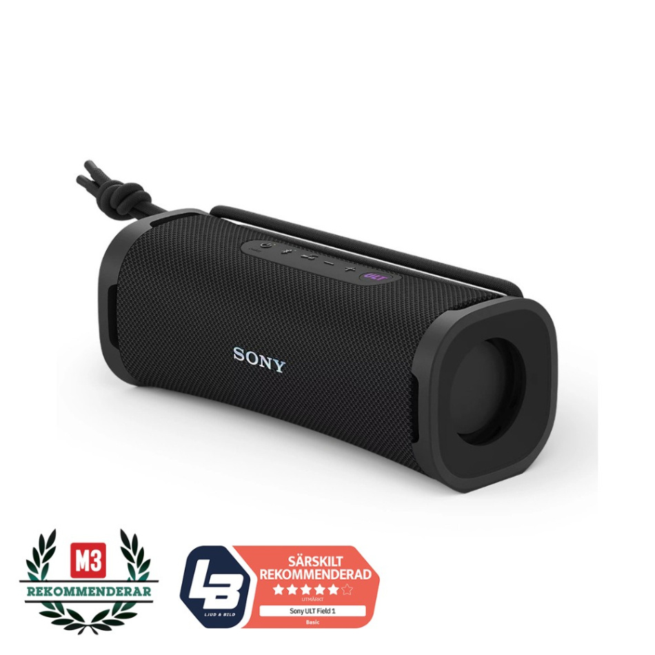 Sony ULT Field 1 bærbar Bluetooth-høyttaler, svart