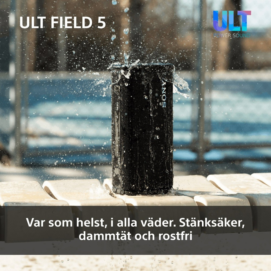 Sony ULT FIELD 5 bærbar Bluetooth-høyttaler, svart