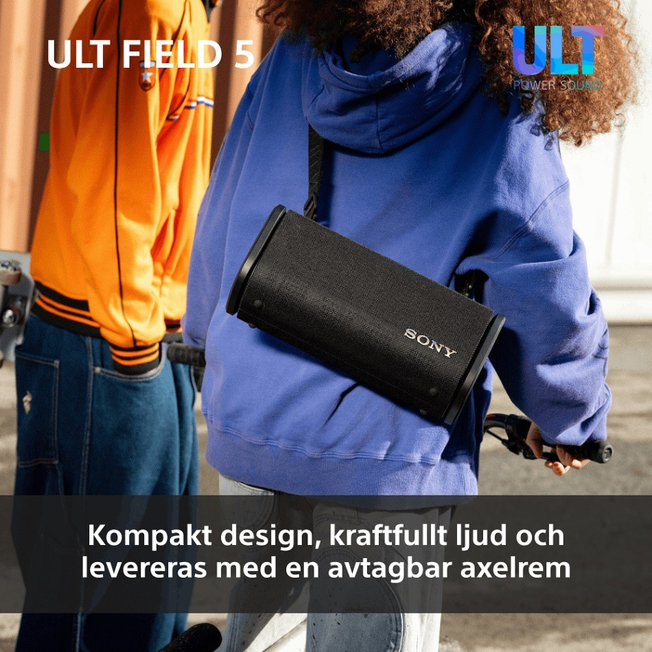 Sony ULT FIELD 5 bærbar Bluetooth-høyttaler, hvit
