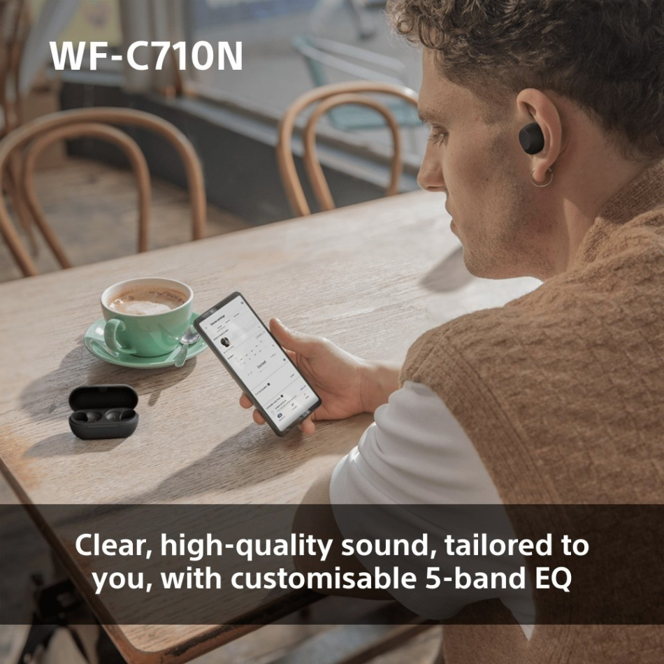 Sony WF-C710N True Wireless in-ear ørepropper med støydemping, glassblå