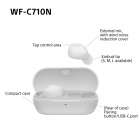 Sony WF-C710N True Wireless in-ear ørepropper med støydemping, hvite Sony WF-C710N True Wireless in-ear ørepropper med støydemping, hvite