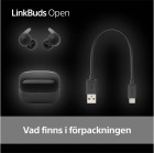 Sony LinkBuds Open True Wireless IPX4 in-ear hodetelefon med Bluetooth, svart Sony LinkBuds Open True Wireless IPX4 in-ear hodetelefon med Bluetooth, svart