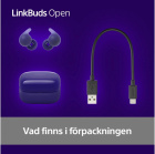 Sony LinkBuds Open True Wireless IPX4 in-ear hodetelefon med Bluetooth, lilla Sony LinkBuds Open True Wireless IPX4 in-ear hodetelefon med Bluetooth, lilla