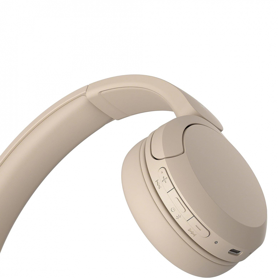 Sony WH-CH520 trådløse on-ear hodetelefoner med Bluetooth, beige