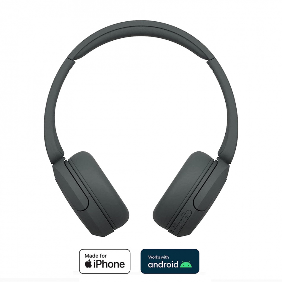Sony WH-CH520 trådløse on-ear hodetelefoner med Bluetooth, svart