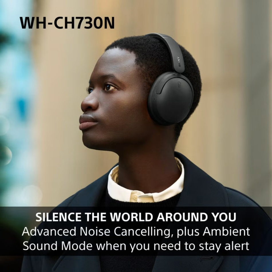 Sony WH-CH730N trådløse over-ear-hodetelefoner med støydemping, beige