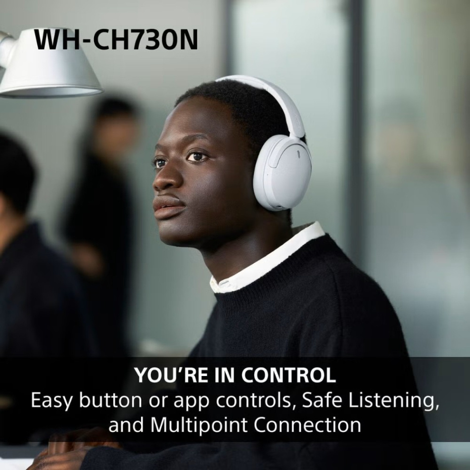Sony WH-CH730N trådløse over-ear-hodetelefoner med støydemping, beige
