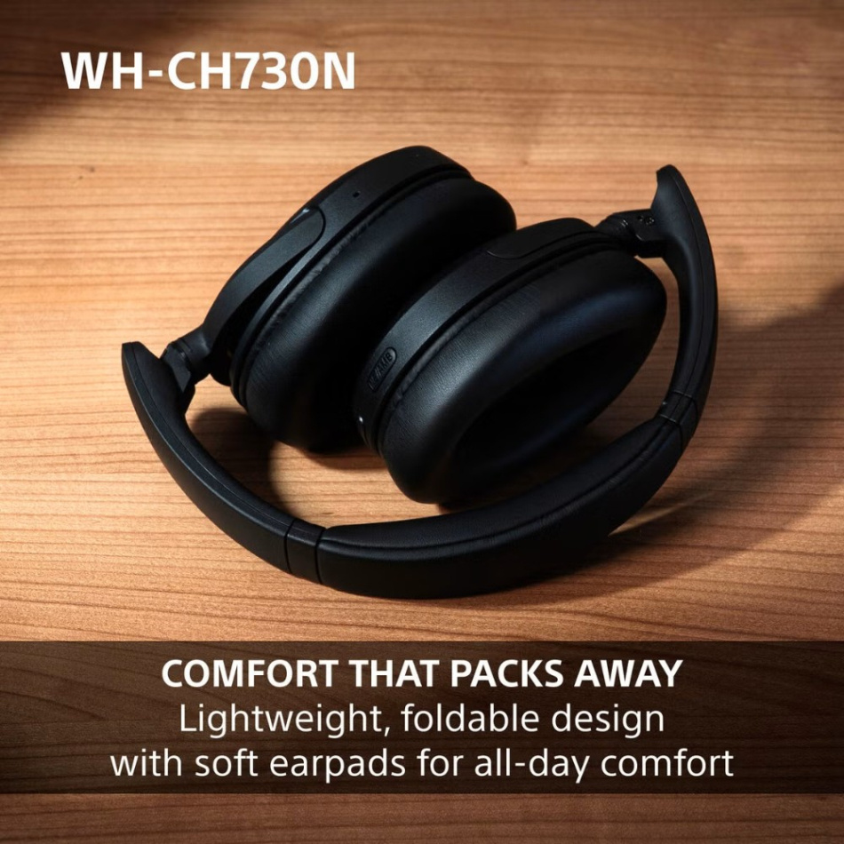 Sony WH-CH730N trådløse over ear-hodetelefoner med støyreduksjon, svart