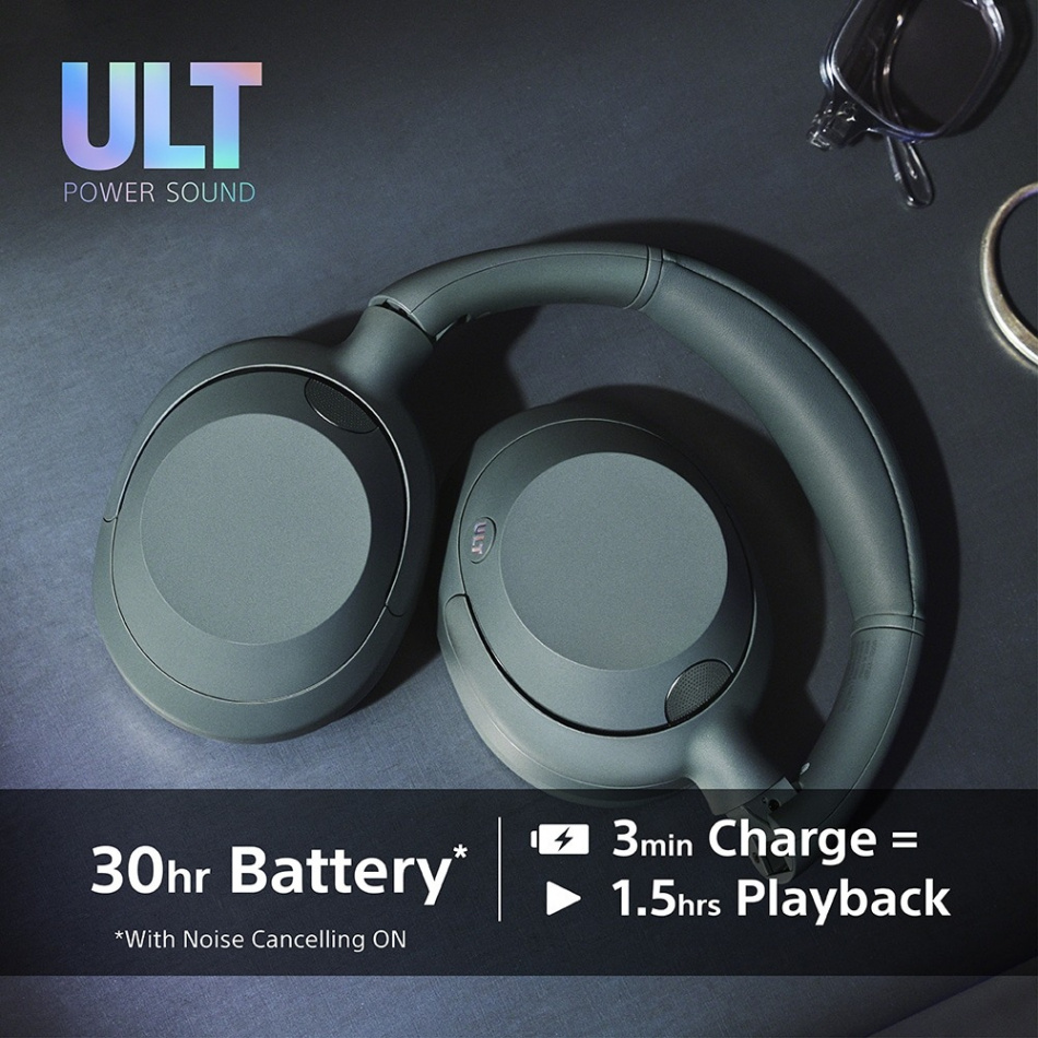 Sony ULT Wear WH-ULT900N over-ear hodetelefon med støyreduksjon, svart