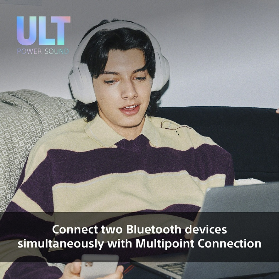 Sony ULT Wear WH-ULT900N over-ear hodetelefon med støyreduksjon, grå