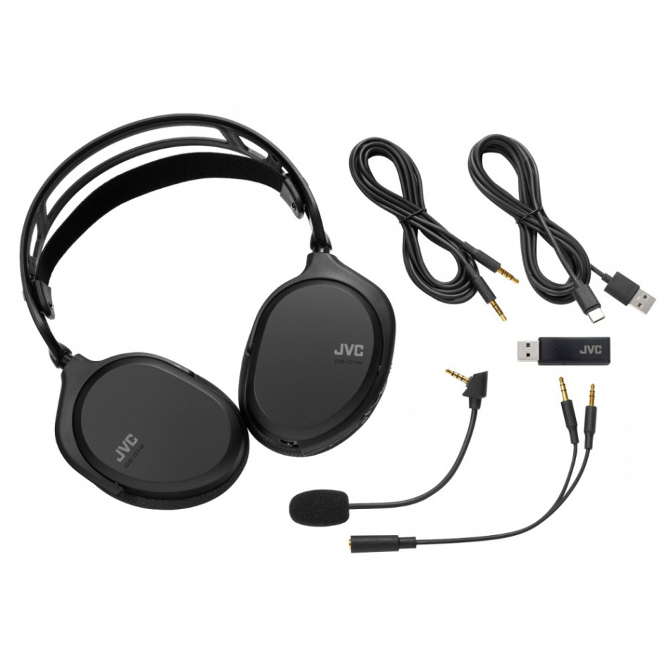 JVC GG-01W trådløs gaming over-ear hodetelefon, svart