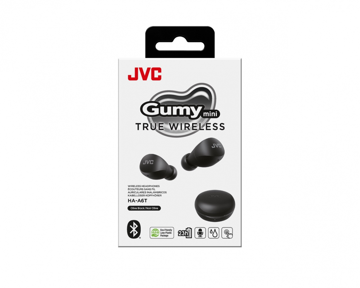 JVC HA-A6T Gumy Mini True Wireless in-ear hodetelefoner, svart