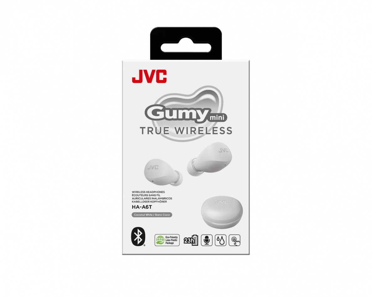 JVC HA-A6T Gumy Mini True Wireless in-ear hodetelefoner, hvit