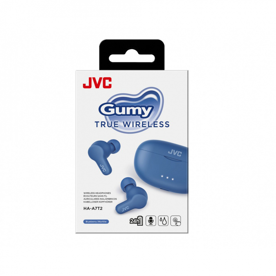 JVC HA-A7T2 Gumy True Wireless in-ear hodetelefoner, blå