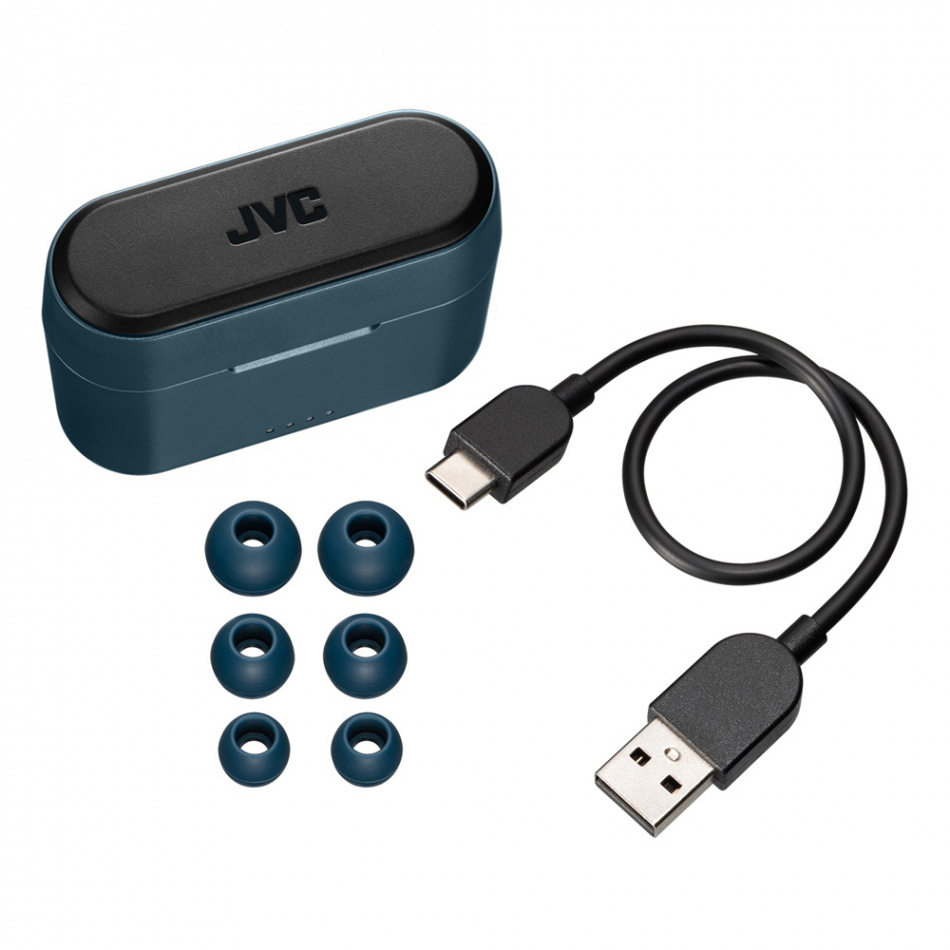 JVC HA-A9T True Wireless in-ear hodetelefoner, blå