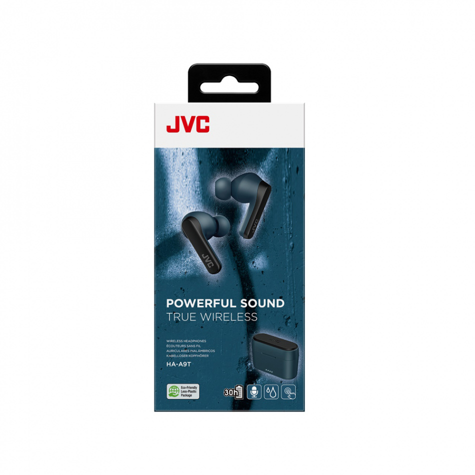 JVC HA-A9T True Wireless in-ear hodetelefoner, blå
