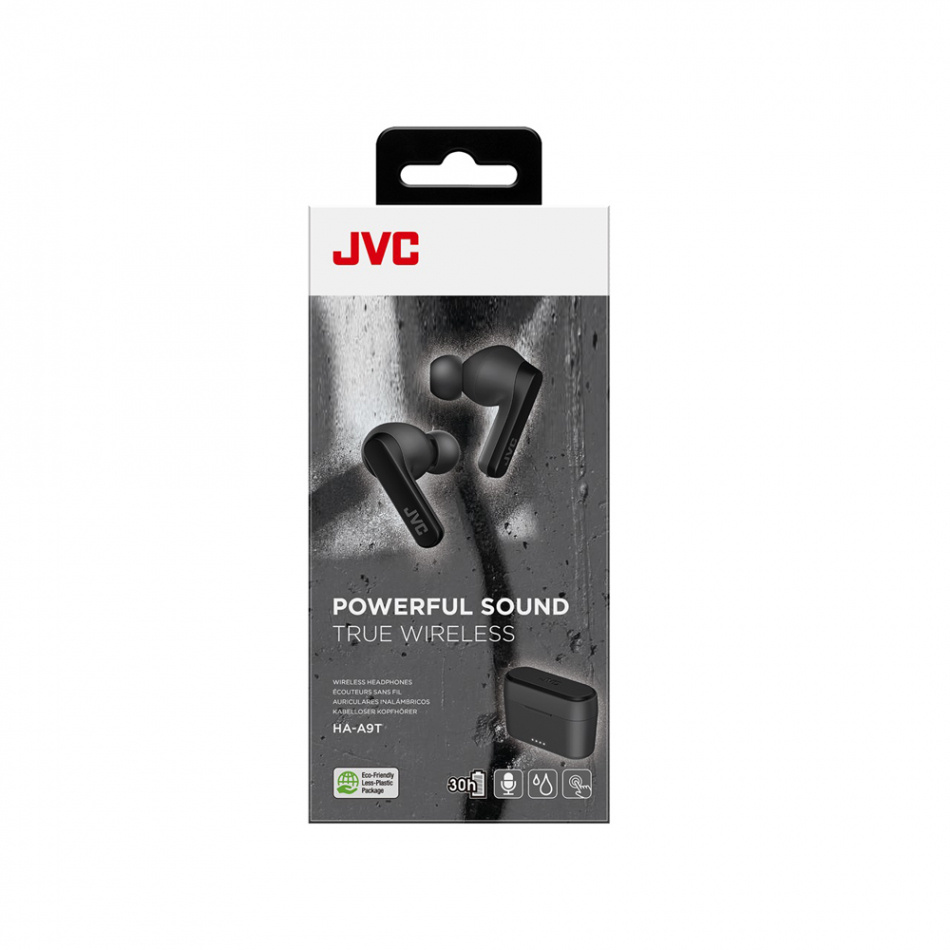 JVC HA-A9T True Wireless in-ear hodetelefoner, svart