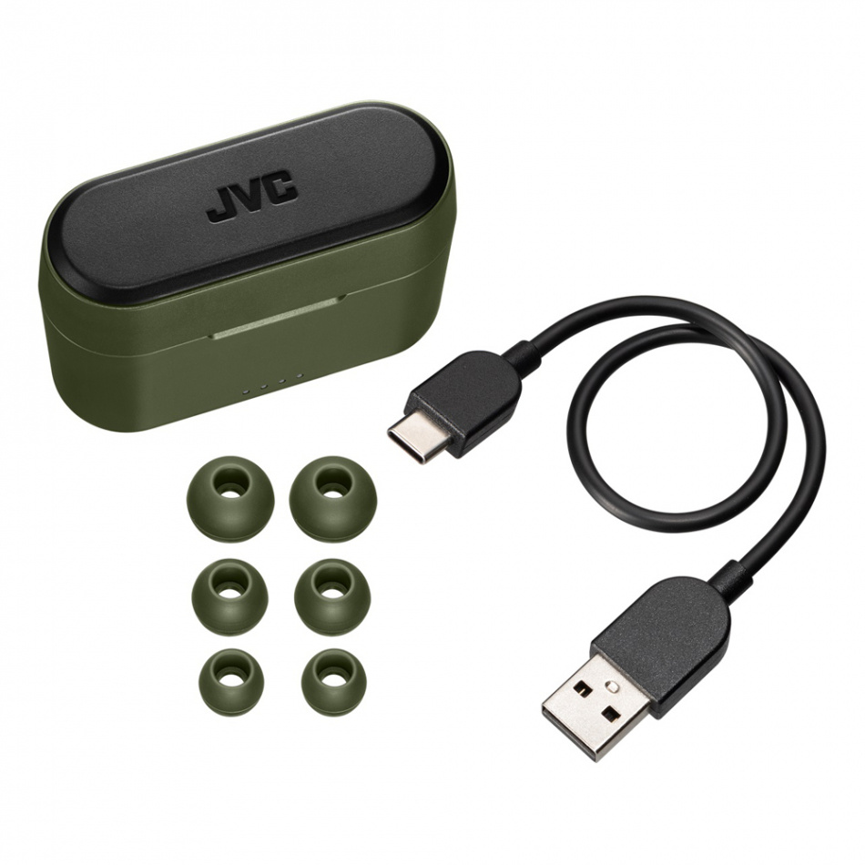 JVC HA-A9T True Wireless in-ear hodetelefoner, grønn